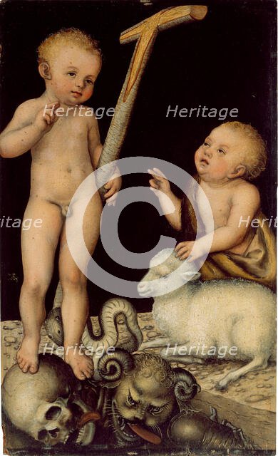 Christ and John the Baptist as Children, 1538-1540. Creator: Cranach, Lucas, the Elder (1472-1553).