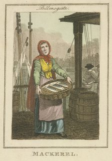 'Mackerel ', Cries of London, 1804. Artist: Anon