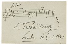 Musical quotation from the Cradle song op. 16 no. 1 in A flat minor, 1893.
