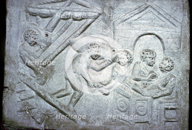 Roman relief of a ship. Artist: Unknown