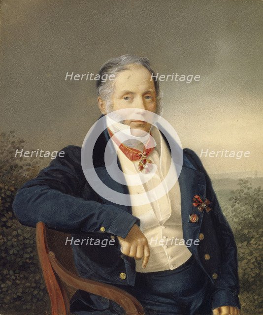 Portrait of the painter Alexander Sauerweid (1782-1844), First quarter of 19th cen.. Artist: Anonymous  