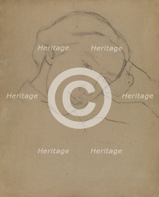 Self-Portrait, 1910s. Artist: Lermontova, Nadezhda Vladimirovna (1885-1921)