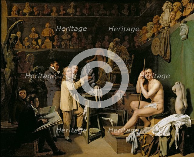 The Studio of Jean Antoine Houdon (1741-1828), after 1803. Artist: Boilly, Louis-Léopold (1761-1845)