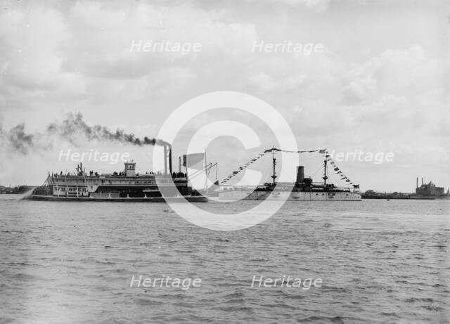 U.S.S. Texas and the Whisper, c1900. Creator: Unknown.