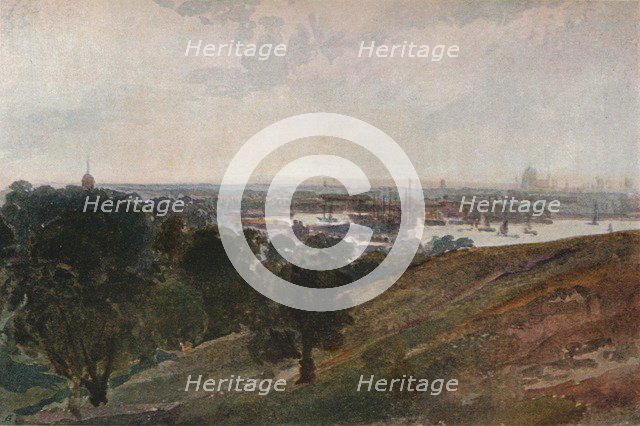 'The Thames from Greenwich Hill', c1820. Creator: Peter de Wint.