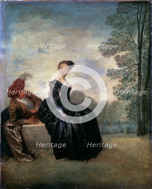 'A Capricious Woman (La Boudeuse)', 1718.  Artist: Jean-Antoine Watteau