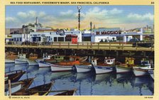 Seafood restaurant, Fisherman's Wharf, San Francisco, California, USA, 1940. Artist: Unknown