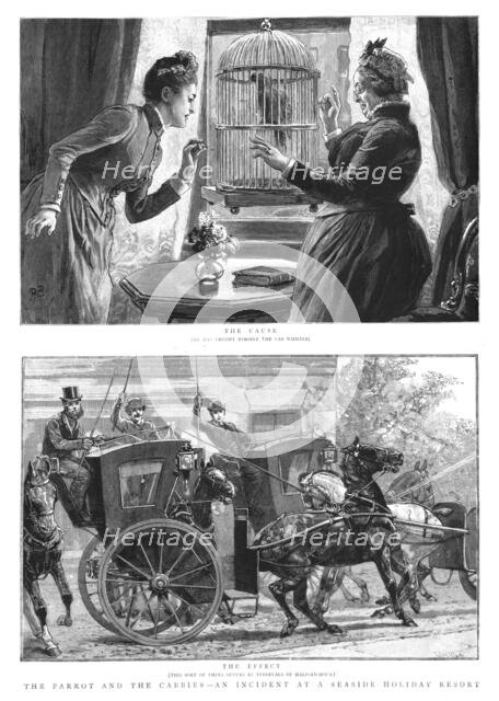 ''The Parrot and the Cabbies - An Incident at a Seaside Holiday Resort', 1891.