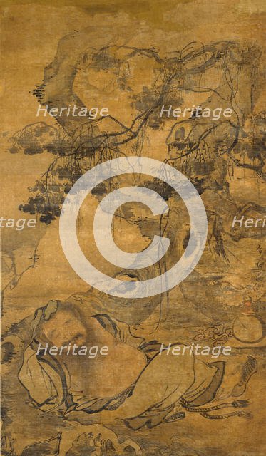 Drunken Immortal beneath an old tree, early 16th century. Creator: Chen Zihe.