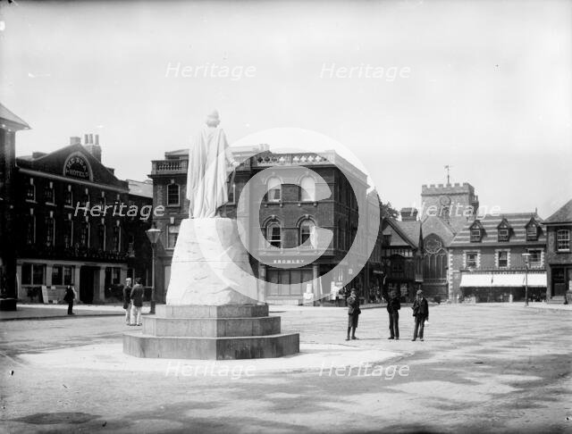 A general view across the market place, Wantage, Vale of White Horse, Oxfordshire, 1890,  Creator: Henry Taunt.