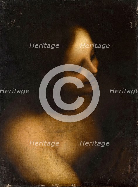 Bust-length female nude. Artist: Anonymous  