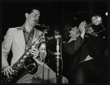 Scott Hamilton and Warren Vache playing live at the Pizza Express, London, 1979. Artist: Denis Williams