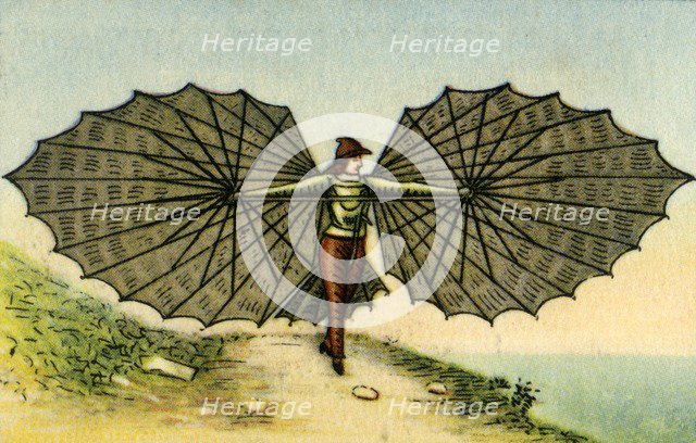 Capretti's flying machine, 1877, (1932). Creator: Unknown.