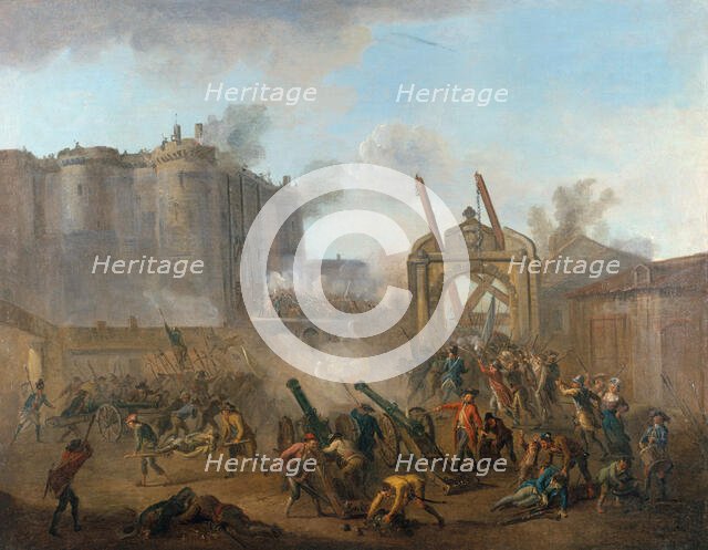 Storming of the Bastille, July 14, 1789. Creator: Jean-Baptiste Lallemand.