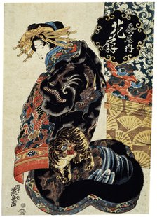 'The Courtesan Hanaogi of the Ogiya House', c1825-c1835.  Artist: Ikeda Eisen