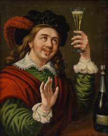 Cheers!, 1841. Creator: János Rombauer.