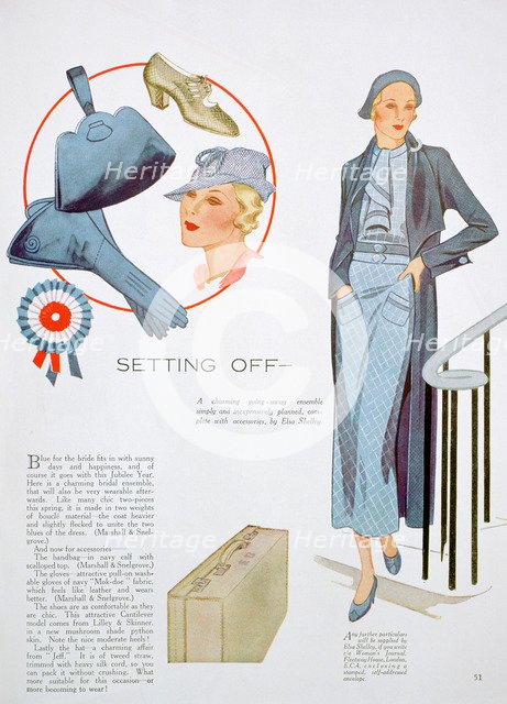 Fashion illustration, 1935. Artist: Unknown