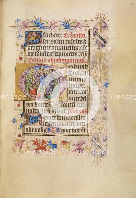 Initial G: The Betrayal of Christ; Book of Hours, after 1460. Creator: Unknown.
