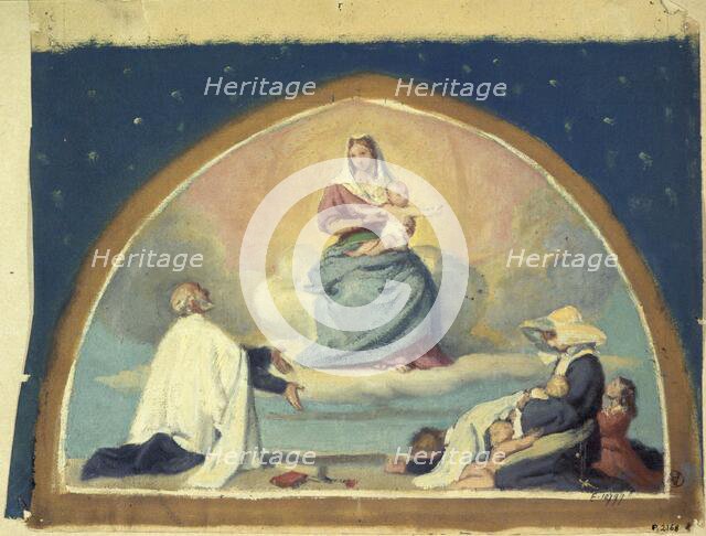 The Virgin presenting the Child Jesus to Saint Vincent de Paul, 1857. Creator: Jules Richomme.