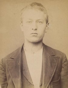 Chauvin. émile. 18 ans, né à Paris IVe. Employé. Anarchiste. 1/3/94., 1894. Creator: Alphonse Bertillon.