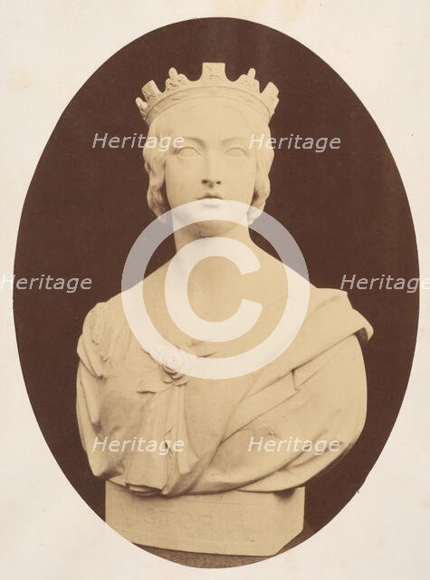 Copy of a Bust of Her Majesty Queen Victoria, by Joseph Durham, Esq. F.S.A., 1857. Creator: Hugh Welch Diamond.