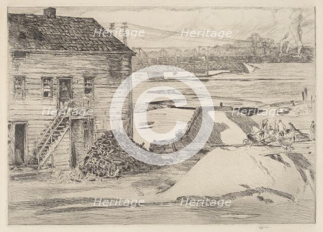 Low Tide, Cos Cob Bridge, 1915. Creator: Frederick Childe Hassam.