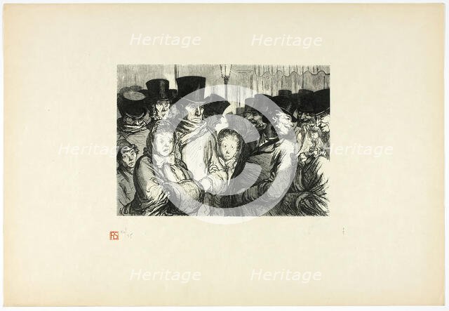 Boulevard du Temple à minuit, from Tirage Unique de Trente-Six Bois, 1863, printed 1920. Creator: Charles Maurand.