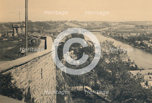 'Namur. Tourelle des Guetteurs et Confluent de Sambre et Meuse', c1900. Artist: Unknown.