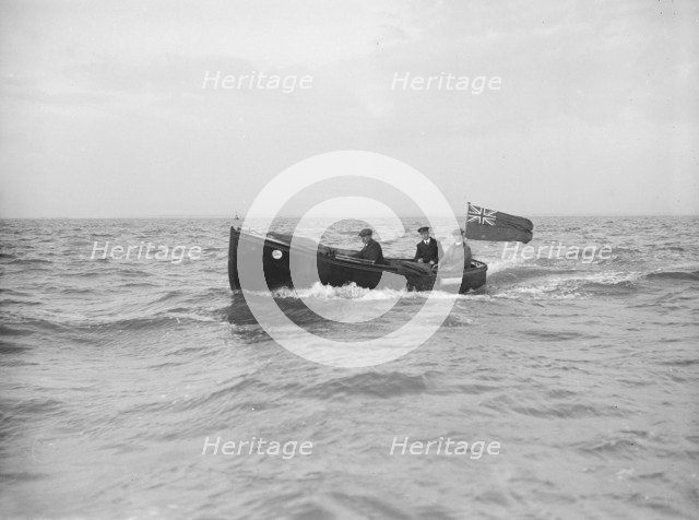 Bona's motor launch under way, 1912. Creator: Kirk & Sons of Cowes.