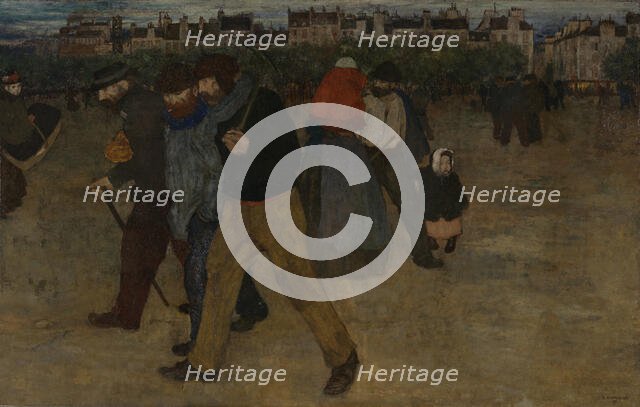 Returning from Work at Sunset, 1896. Creator: Henri Evenepoel.