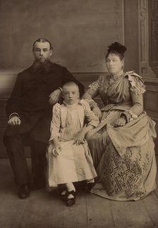 Group photo of the family of merchant Egorov Alexander Mikhailovich, 1880.  Creator: Unknown.