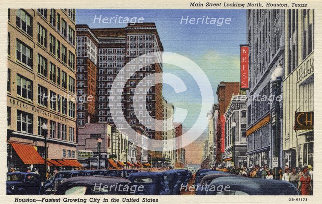 Main Street, Houston, Texas USA, 1940. Artist: Unknown