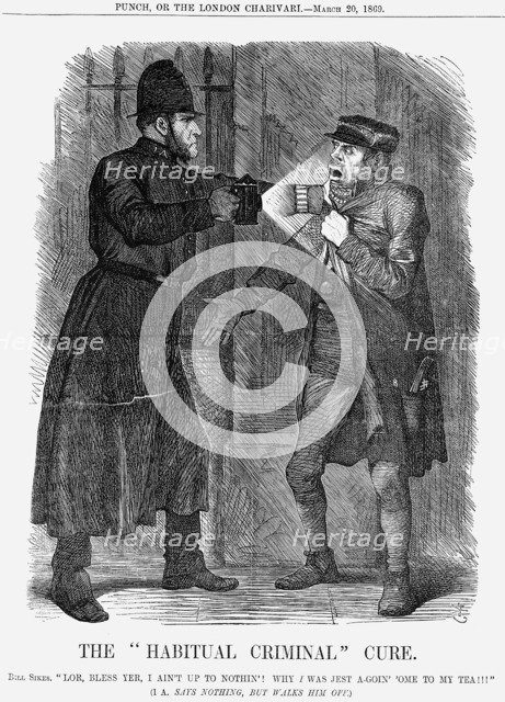 'The Habitual Criminal Cure', 1869. Artist: John Tenniel