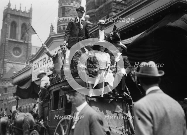 California delegates on stagecoach at the 1912 Republican National Convention held at the...1912. Creator: Bain News Service.