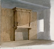 Interior of a room in Winchester House, Winchester Place, London, c1830.                             Artist: Anon