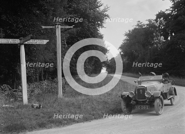 Calthorpe 4-seater tourer, Broadway Hill, Worcestershire, c1920s. Artist: Bill Brunell.
