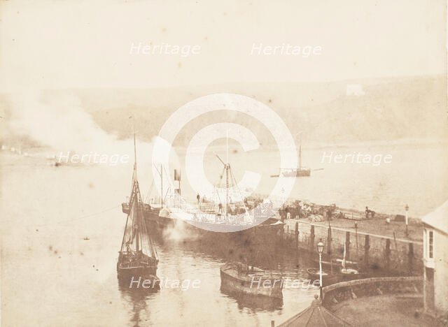 The "Juno" in Tenby Harbour, 1853-56. Creator: John Dillwyn Llewelyn.