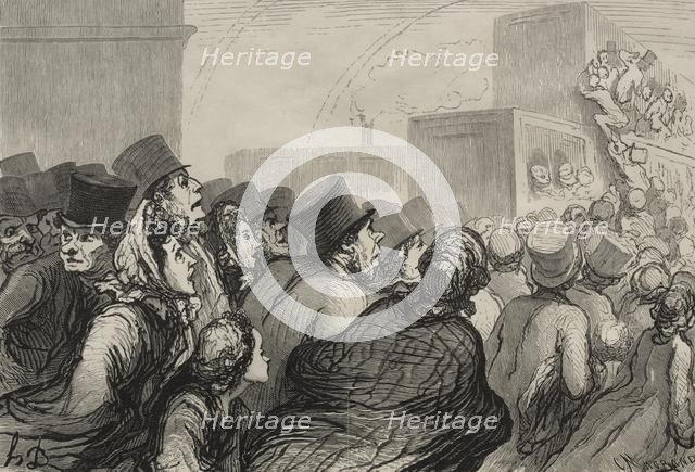 The Railway: The Sunday Excursion. Creator: Honoré Daumier (French, 1808-1879).