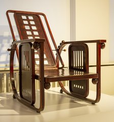 Chair designed by Josef Hoffmann, 'Sitzmachine', 1905, (2018) Creator: Alan John Ainsworth.