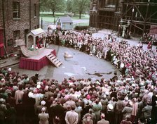 York Festival: performance of a pageant cart play, "The Flood", outside York Minster, c1960s. Creator: Arthur Charles Kirby Ware.