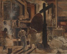 Steelworks, c1860-1900. Creator: Constantin Emile Meunier.