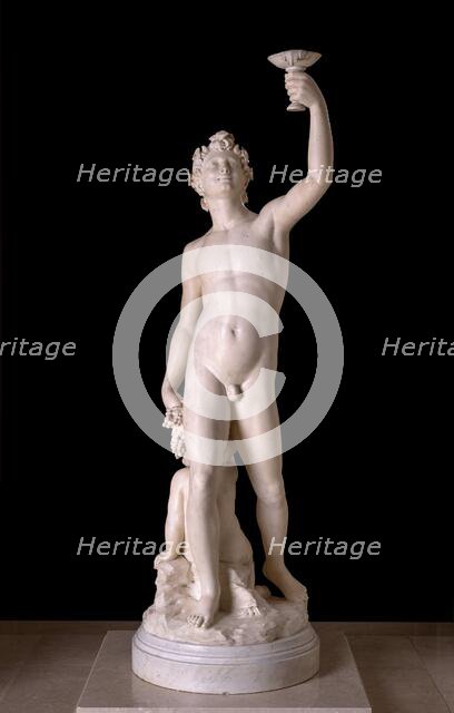 Bacchus and a Faun, 19th century. Creator: Unknown.