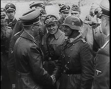 Adolf Hitler, the German Leader, Shaking Hands With a German Military Commander While..., 1939. Creator: British Pathe Ltd.