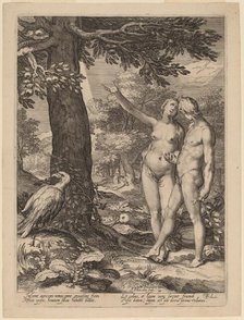 Adam and Eve before the Tree of Knowledge, 1604. Creator: Jan Saenredam.