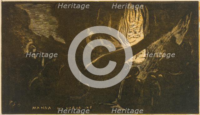 The Devil Speaks (Mahna No Varua Ino), from Fragrance (Noa Noa), 1893-94., 1893-94. Creator: Paul Gauguin.