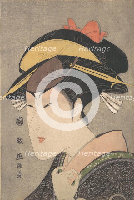 The Actor Matsumoto Yonesaburo in a Woman's Role, late 1790s. Creator: Utagawa Kunimasa.