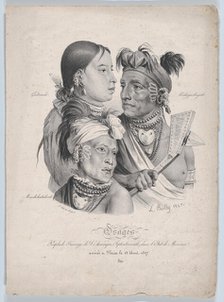 Osages: A Small Savage Tribe from North America, in the State of Missouri, 1827. Creator: Louis Leopold Boilly.