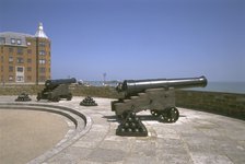 Cannon on the outer bastions of Deal Castle, Kent, 1997. Artist: J Bailey