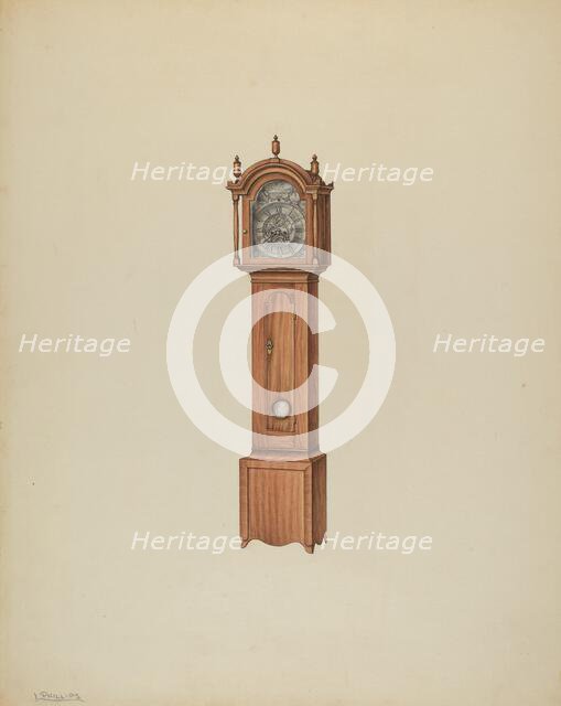 Tall Clock, c. 1938. Creator: Lawrence Phillips.
