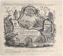 Proposal for Engraving by Subscription From an Original Picture Painted by Zuccarelle, 1756. Creator: William Austin.